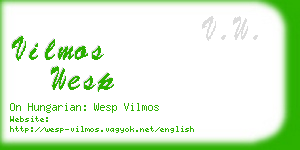 vilmos wesp business card